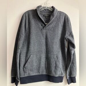 Banana Republic Men’s Pullover Shawl Collar Sweater, Small, Navy Blue